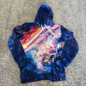Into The AM Hoodie Pullover Galaxy Astronaut